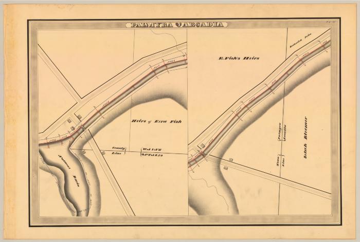 Erie Canal Survey, Palmyra and Arcadia showing Fish and Bloomer