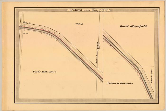 Erie Canal Survey, Lyons and Galen showing Town Line