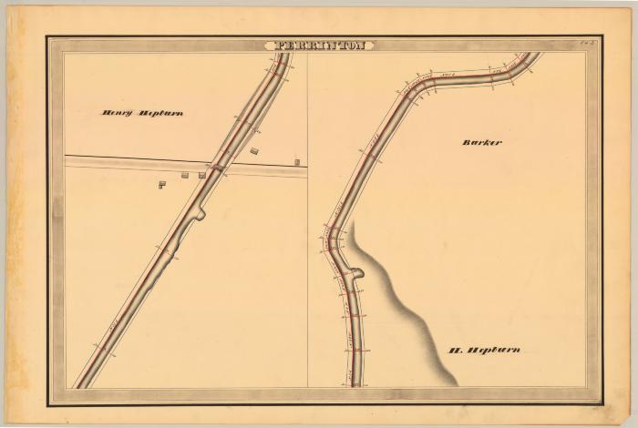 Erie Canal Survey, Perrinton showing two views of Canal