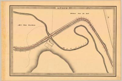Erie Canal Survey, Lyons showing Lock Lot and Mud Creek