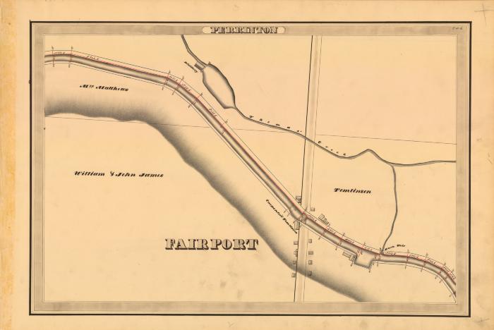 Erie Canal Survey, Perrinton showing Fairport