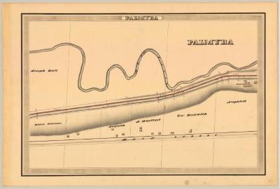 Erie Canal Survey, Palmyra showing Mud Creek and Main Street