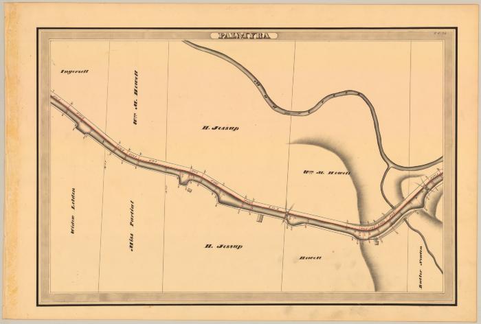 Erie Canal Survey, Palmyra showing Lobdon and Howell