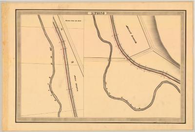 Erie Canal Survey, Lyons showing two views of Canal and Mud Creek