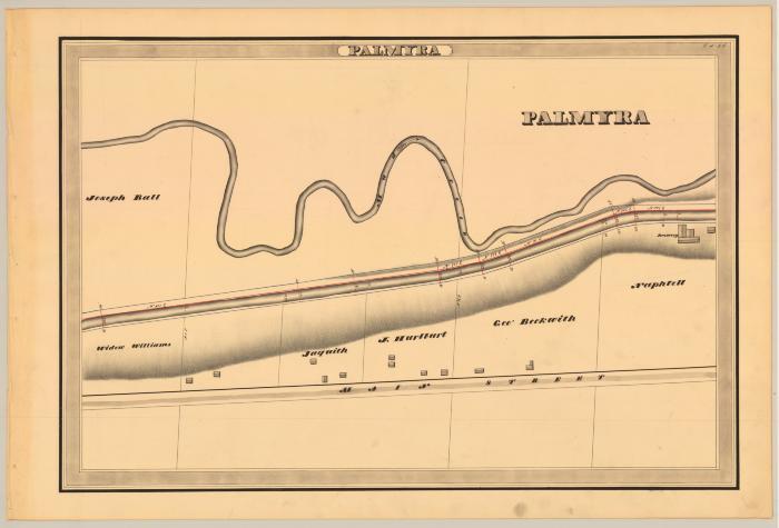 Erie Canal Survey, Palmyra showing Mud Creek and Main Street