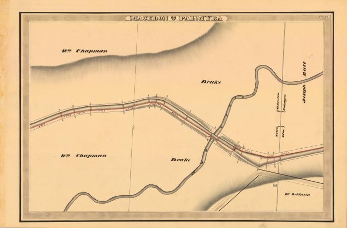 Erie Canal Survey, Macedon and Palmyra showing Mud Creek and Town Line