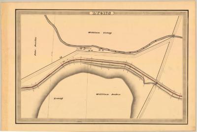 Erie Canal Survey, Lyons showing Saw Mill and Mud Creek