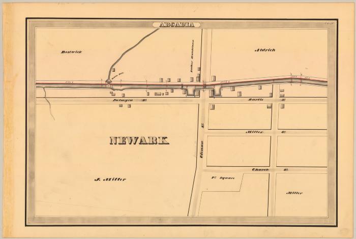 Erie Canal Survey, Arcadia showing Newark