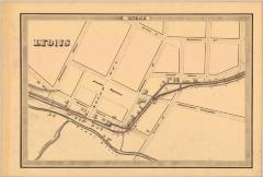 Erie Canal Survey, Lyons showing Public Square and Clyde River