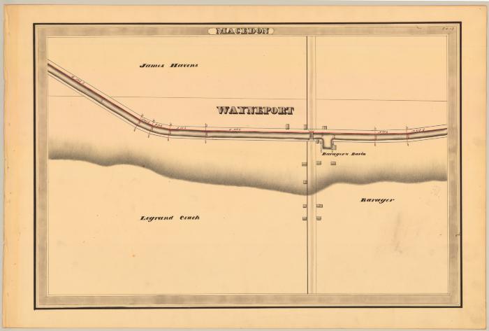 Erie Canal Survey, Macedon showing Wayneport and Barager’s Basin