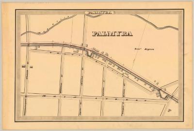 Erie Canal Survey, Palmyra showing Canal Street and Main Street