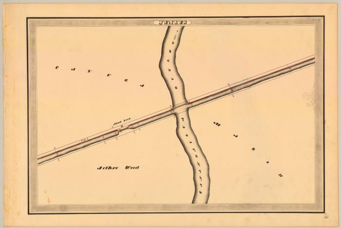 Erie Canal Survey, Junius showing Mud Lock and Canandaigua Outlet.