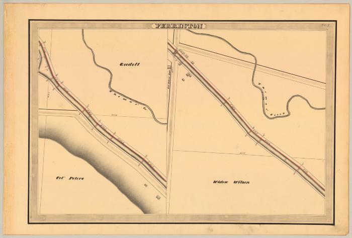 Erie Canal Survey, Perrinton showing Thomas Creek