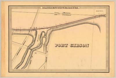 Erie Canal Survey, Manchester and Palmyra showing Port Gibson