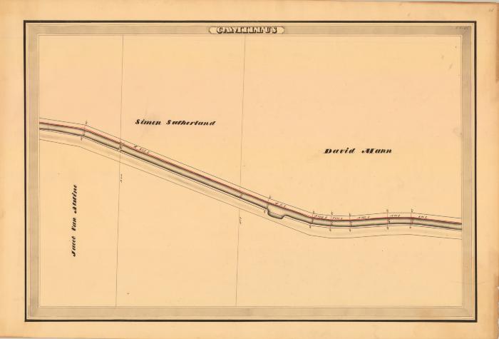 Erie Canal Survey, Camillus showing Sutherland and Mann