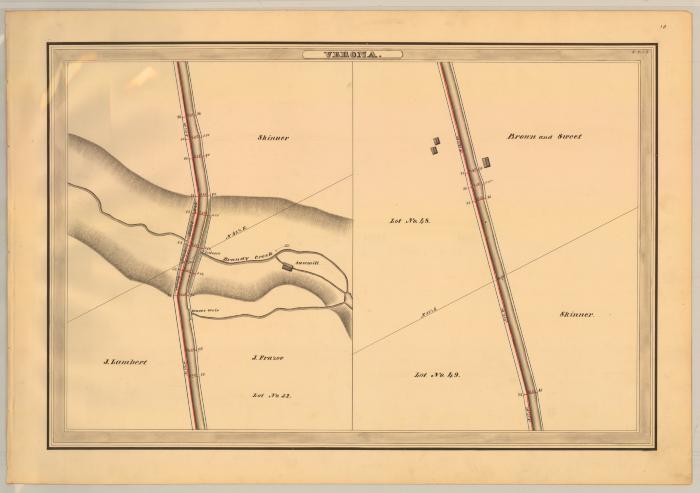 Erie Canal Survey, Verona showing two views of Canal and Brandy Creek 