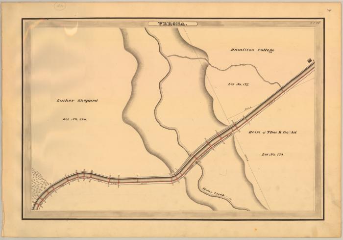 Erie Canal Survey, Verona showing Hamilton College and Stony Creek 