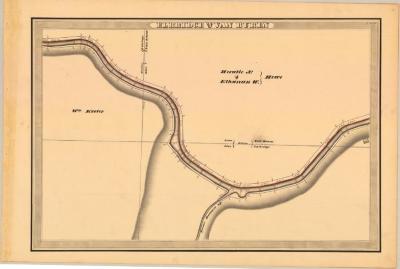 Erie Canal Survey, Elbridge and Van Buren showing Town Lines