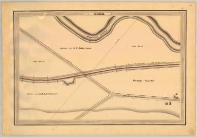 Erie Canal Survey, Rome showing Mohawk River and Road to Whitestown 