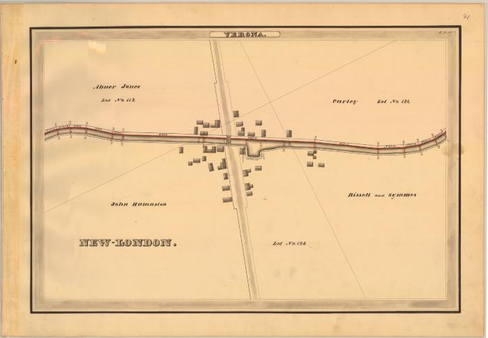 Erie Canal Survey, Verona showing New London 