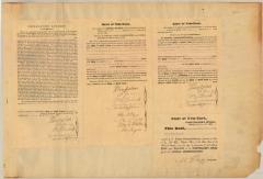 Certificate authenticating Erie Canal Survey map and field notes
