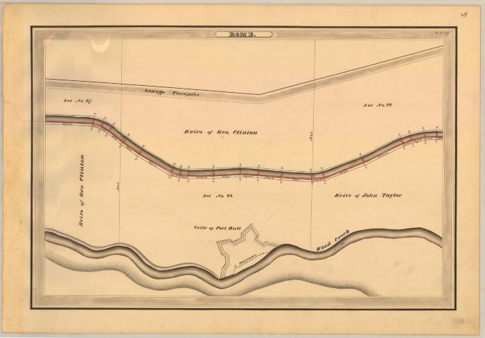 Erie Canal Survey, Rome showing Clinton, Taylor and site of Fort Bull 