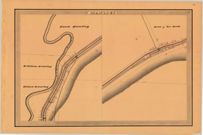 Erie Canal Survey, Manlius showing Huntley and Reels