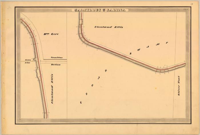 Erie Canal Survey, Camillus and Salina  showing  Town Line and Cedar Swamp