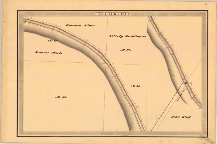 Erie Canal Survey, Manlius showing Kinne and Ding