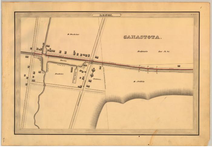 Erie Canal Survey, Lenox showing Canastota and Basin