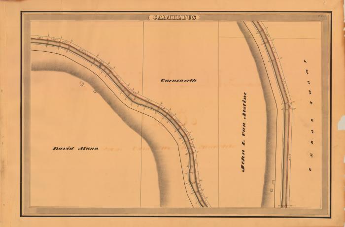 Erie Canal Survey, Camillus showing Garnsworth and Cedar Swamp