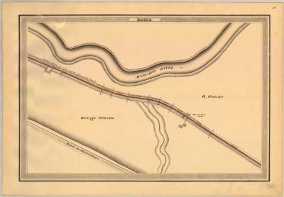 Erie Canal Survey, Rome showing Mohawk River, Clarke and Guard Bank 