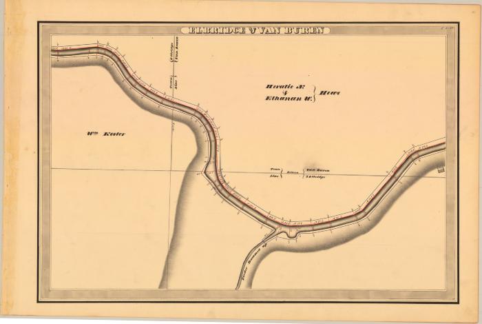 Erie Canal Survey, Elbridge and Van Buren showing Town Lines
