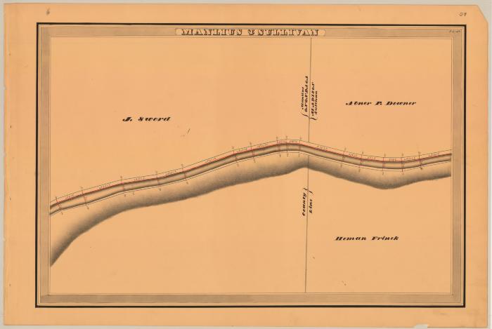 Erie Canal Survey, Manlius and Sullivan showing County Line