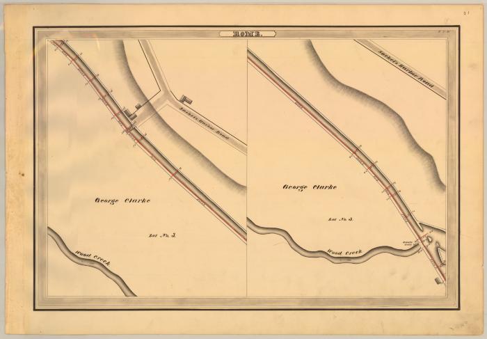 Erie Canal Survey, Rome showing Clarke and Wood Creek 