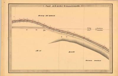 Erie Canal Survey, Van Buren and Camillus showing Town Line