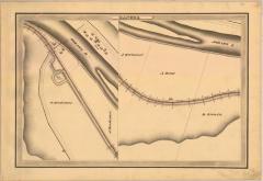 Erie Canal Survey, Danube showing Mohawk River and two views of Canal 