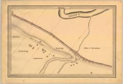 Erie Canal Survey, Utica showing Mohawk River and Road to Frankfort 