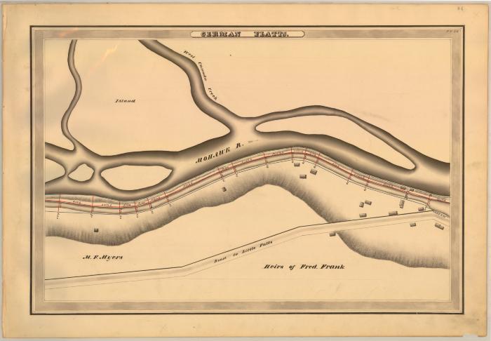 Erie Canal Survey, German Flatts showing Mohawk River and West Canada Creek 