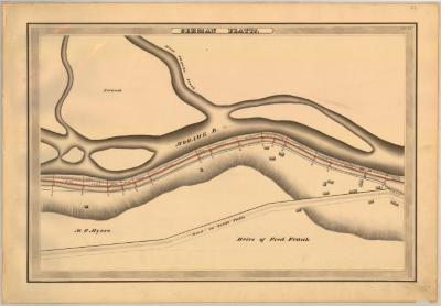 Erie Canal Survey, German Flatts showing Mohawk River and West Canada Creek 