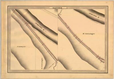 Erie Canal Survey, Danube showing Lawyer and Cretzinger 