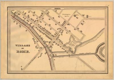 Erie Canal Survey, Rome showing Village of Rome and Dominick Street 