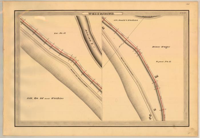 Erie Canal Survey, Whitestown showing Mohawk River 