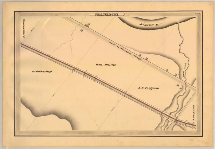 Erie Canal Survey, Frankfort showing Road to Frankfort Village and Steeles Brook 