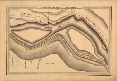 Erie Canal Survey, Little Falls and Danube showing Old Canal and Turnpike to Albany 
