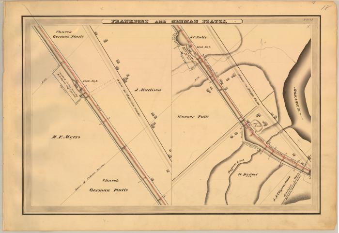 Erie Canal Survey, Frankfort and German Flats showing Dygerts Creek 