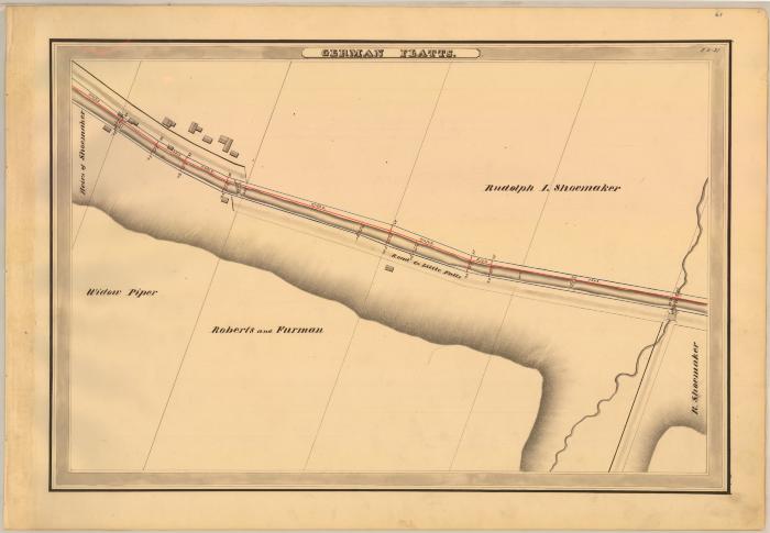 Erie Canal Survey, German Flatts showing Piper and Shoemaker 