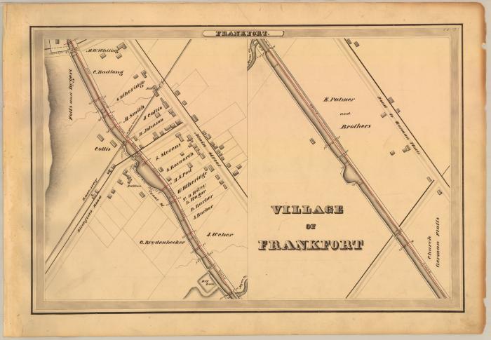 Erie Canal Survey, Frankfort showing Village of Frankfort 
