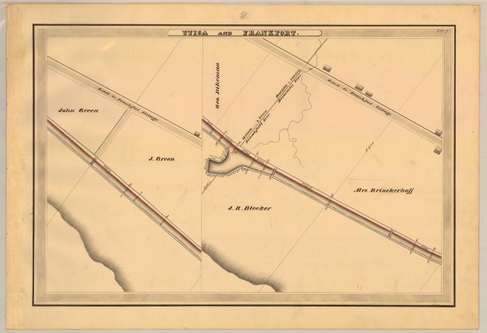 Erie Canal Survey, Utica and Frankfort showing two views of Canal 
