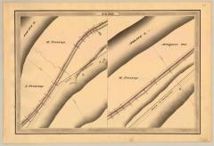 Erie Canal Survey, Glen showing two views of Canal and Road to Fultonville 